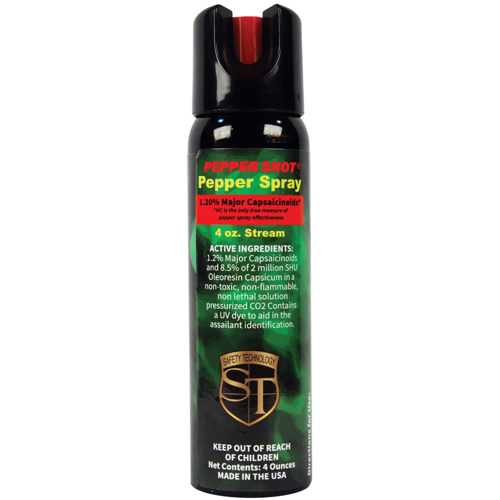 Pepper Shot 1.2% MC 4 oz pepper spray stream view 3